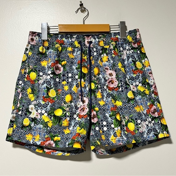 Siamo Verano Men’s Swim Shorts M Floral Tropical Print Summer Beachwear - Picture 3 of 14